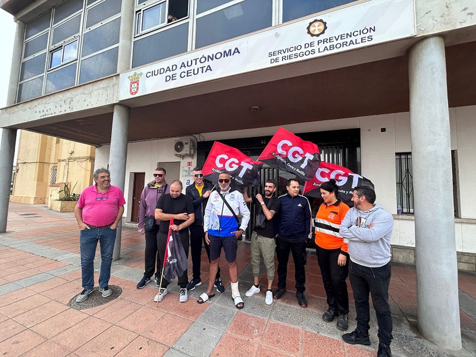 Candidatos de CGT a las elecciones sindicales de Amgevicesa | FOTO E.A.Z.