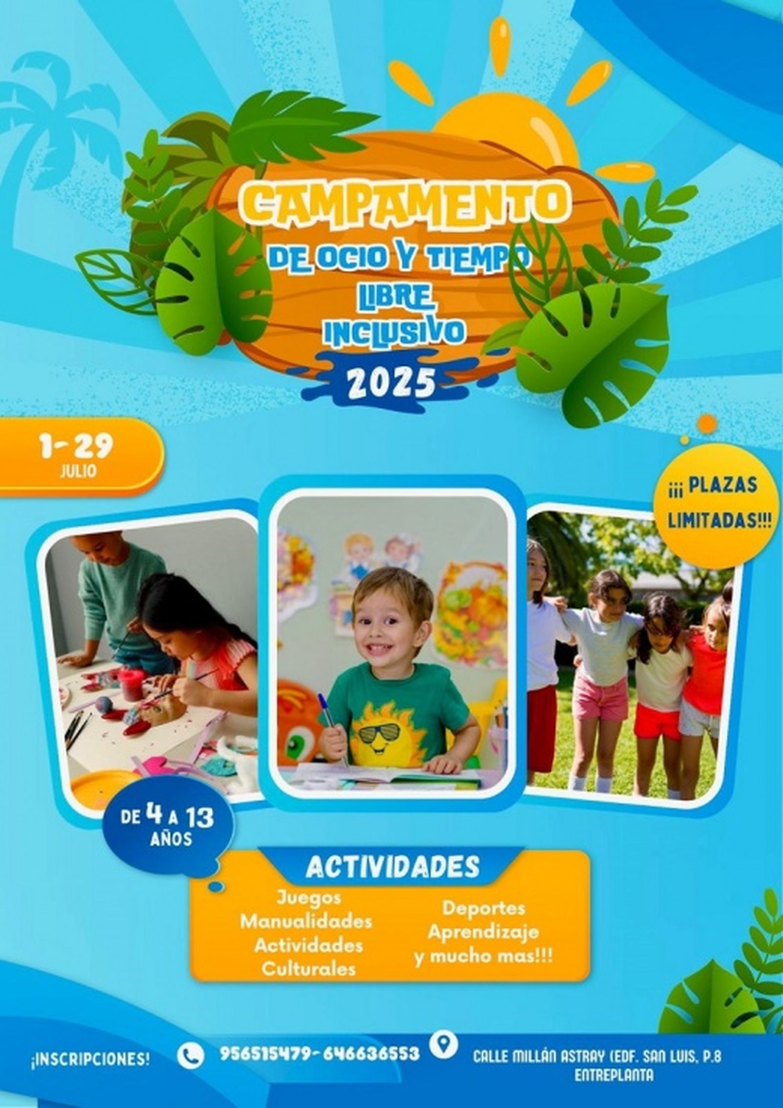 Cartel del campamento. / FOTO CEDIDA