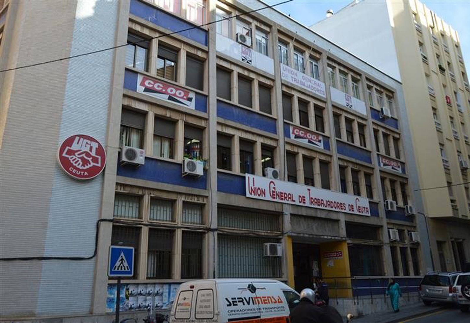 Sede de UGT y CCOO en Ceuta. / FOTO EP