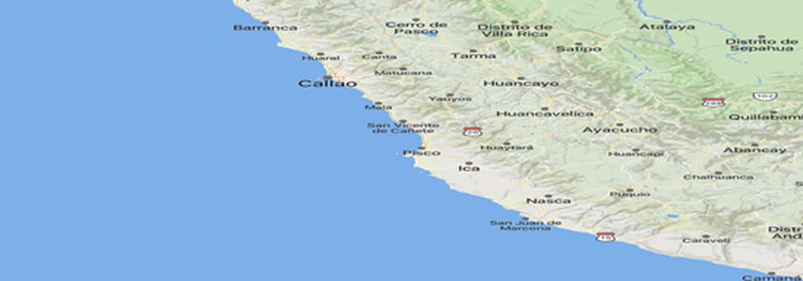 Mapa de la zona entre Pisco y El Callao. / FOTO CEDIDA