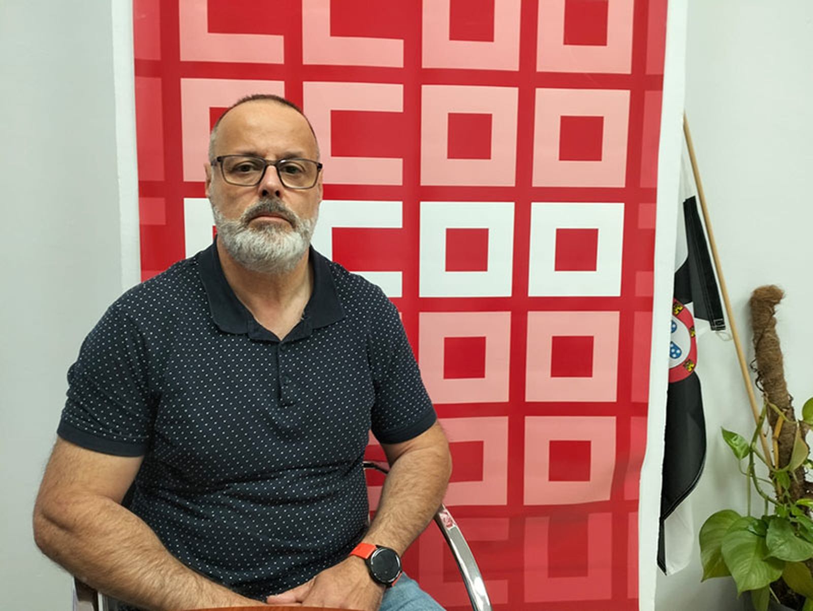 Ángel Lara, en la sede del sindicato/FOTO EL PUEBLO