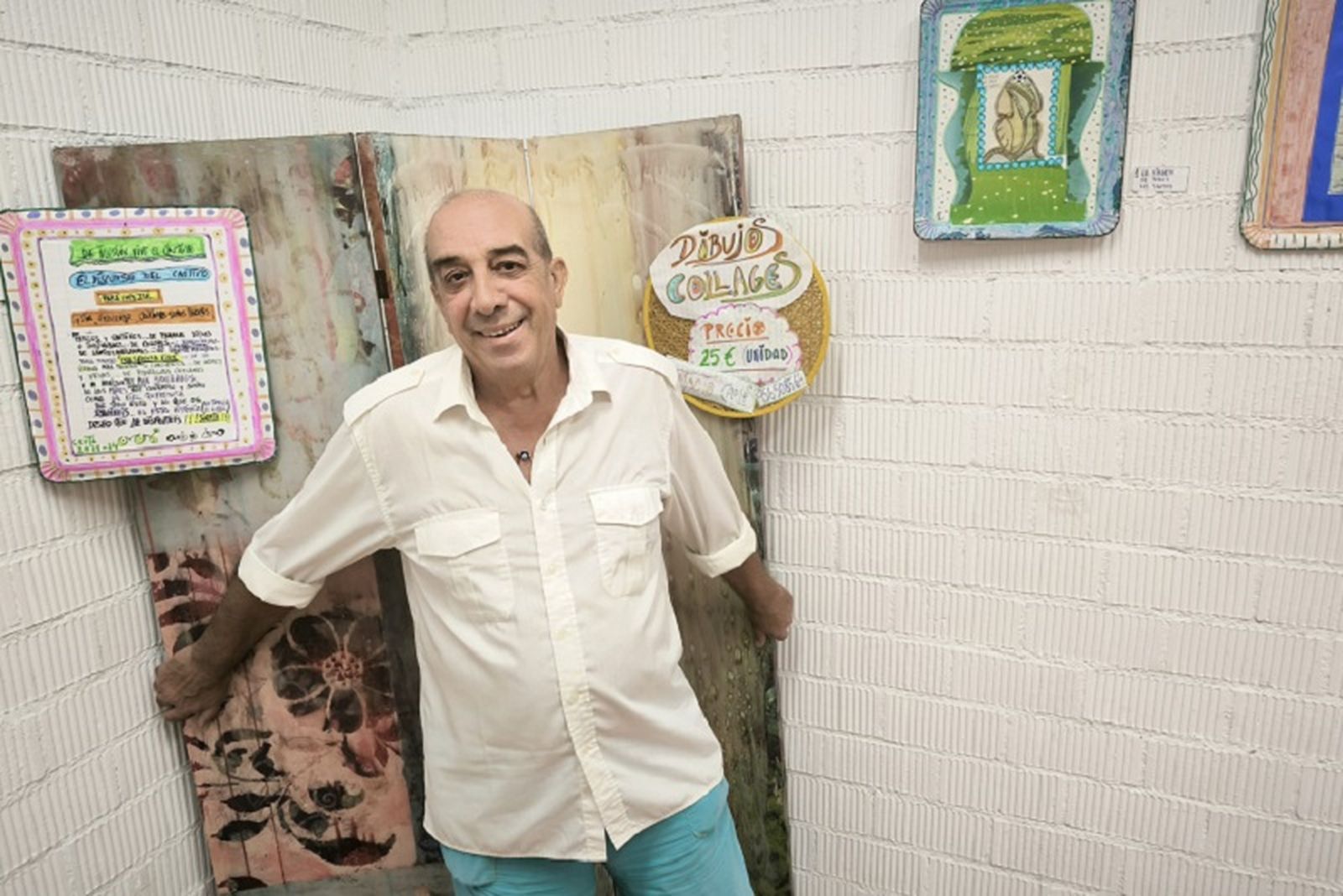 Carlos dos Carlos en su exposición de arte reciclado | FOTO NICOLS