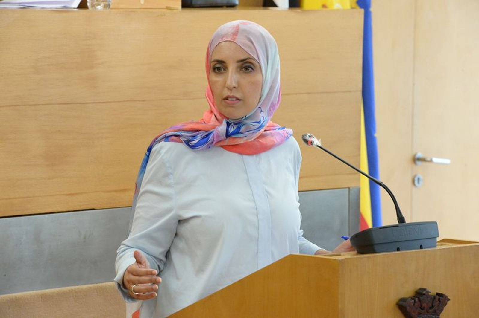 La diputada de MDyC, Fátima Hamed, durante una sesión plenaria de la Asamblea/FOTO EL PUEBLO