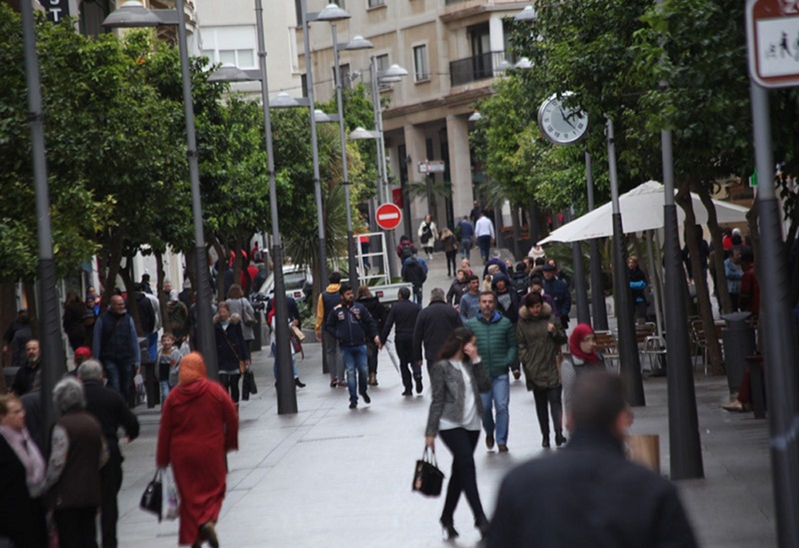 Una de las calles peatonales de Ceuta | FOTO E.P.