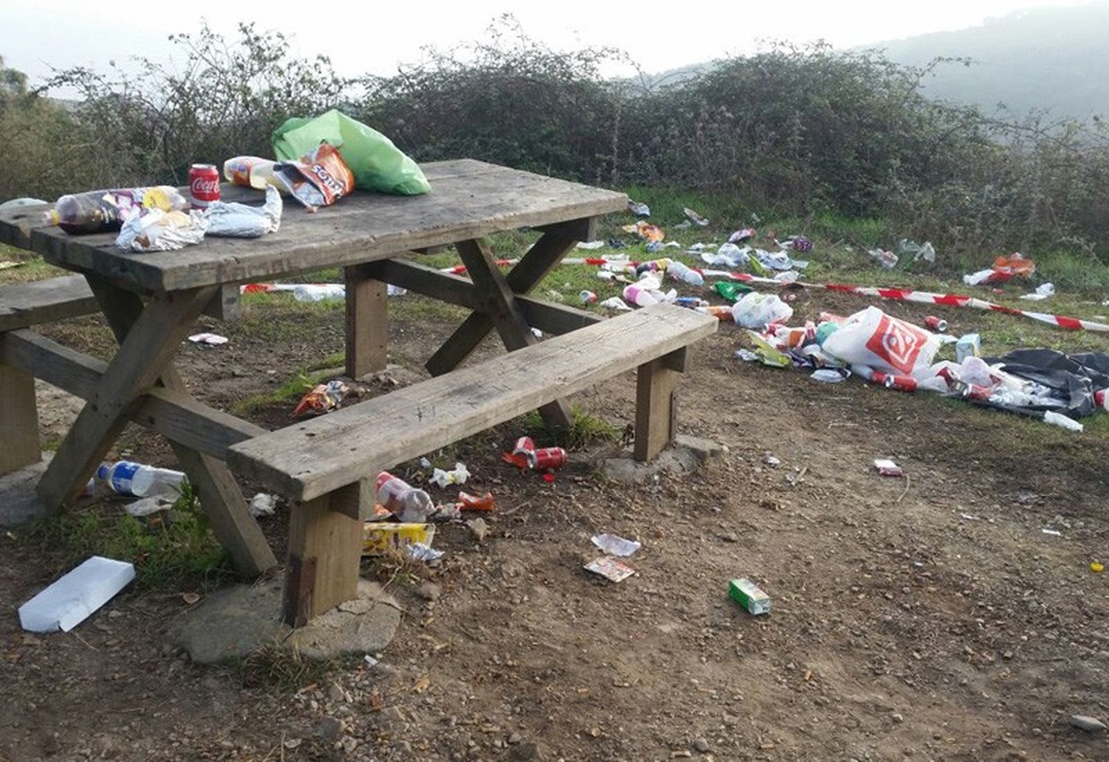 Merendero en uno de los montes de Ceuta/FOTO EL PUEBLO