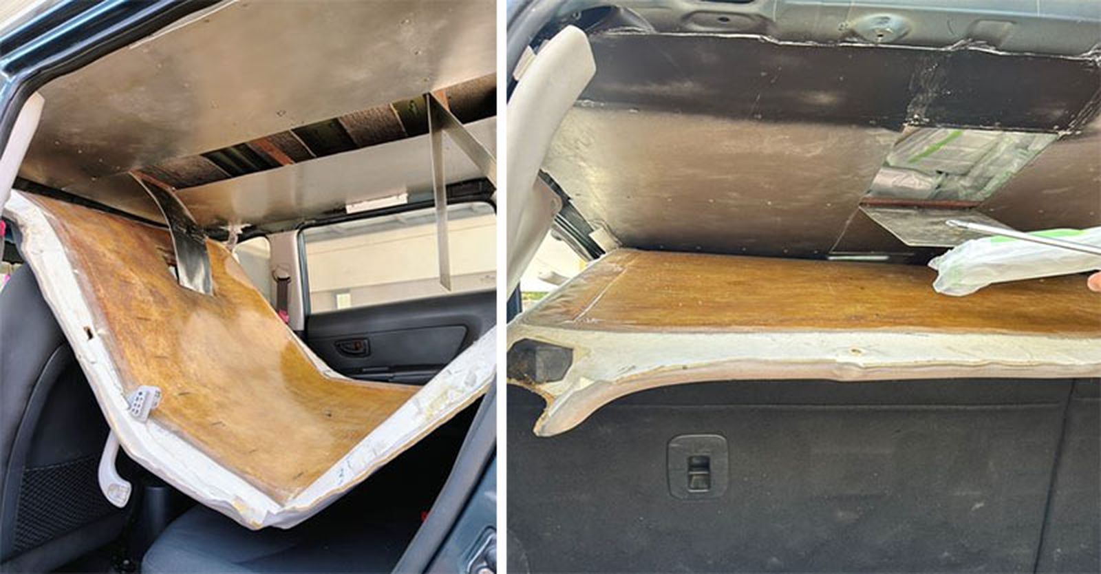 Imágenes del doble fondo donde se ocultaba la droga/FOTO POLICÍA NACIONAL