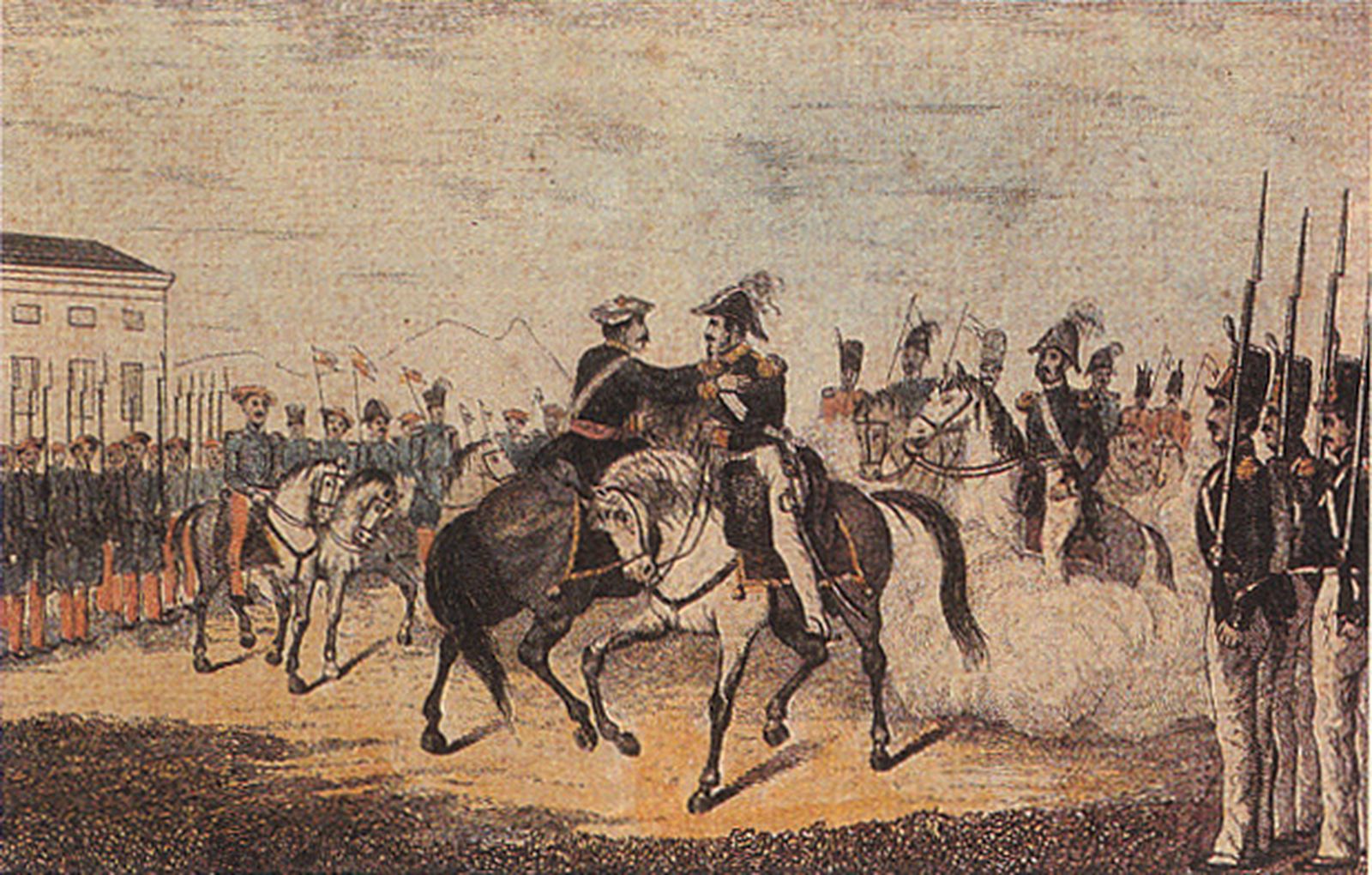 El abrazo de Vergara 31.08.1839. / FOTO CEDIDA