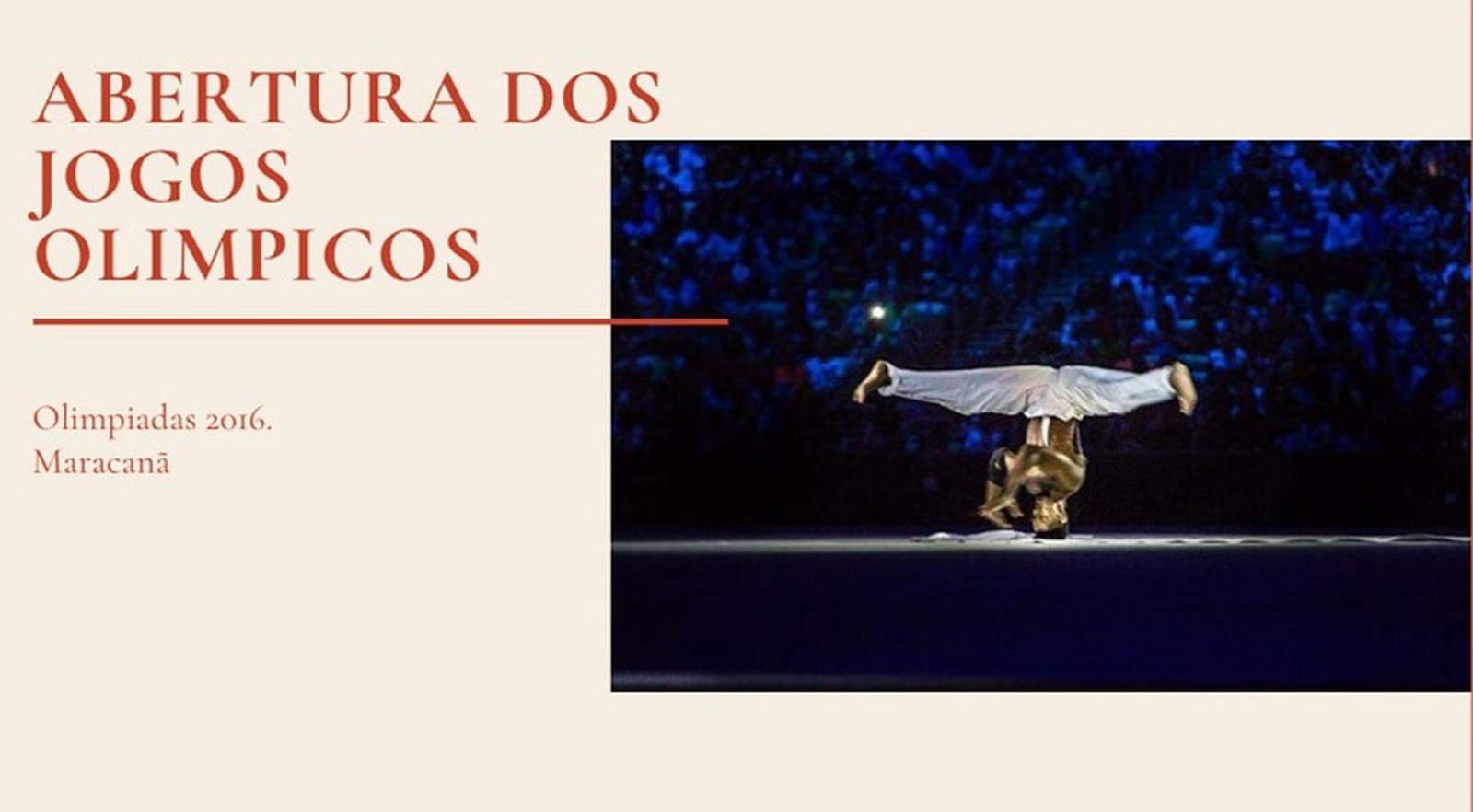 Participación de Daniel Oliveira en la apertura de los Juegos Olímpicos de Río de Janeiro, en 2016. / FOTO CEDIDA