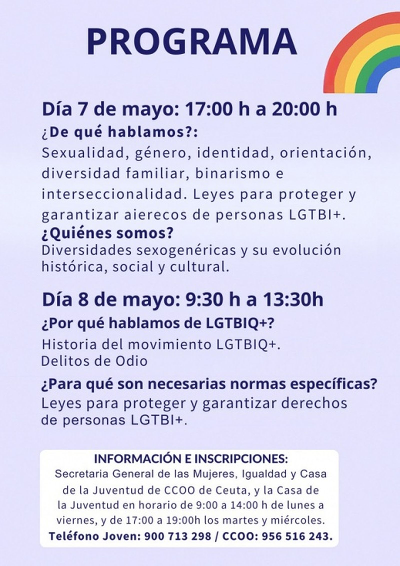 Programa de las jornadas. / FOTO CEDIDA