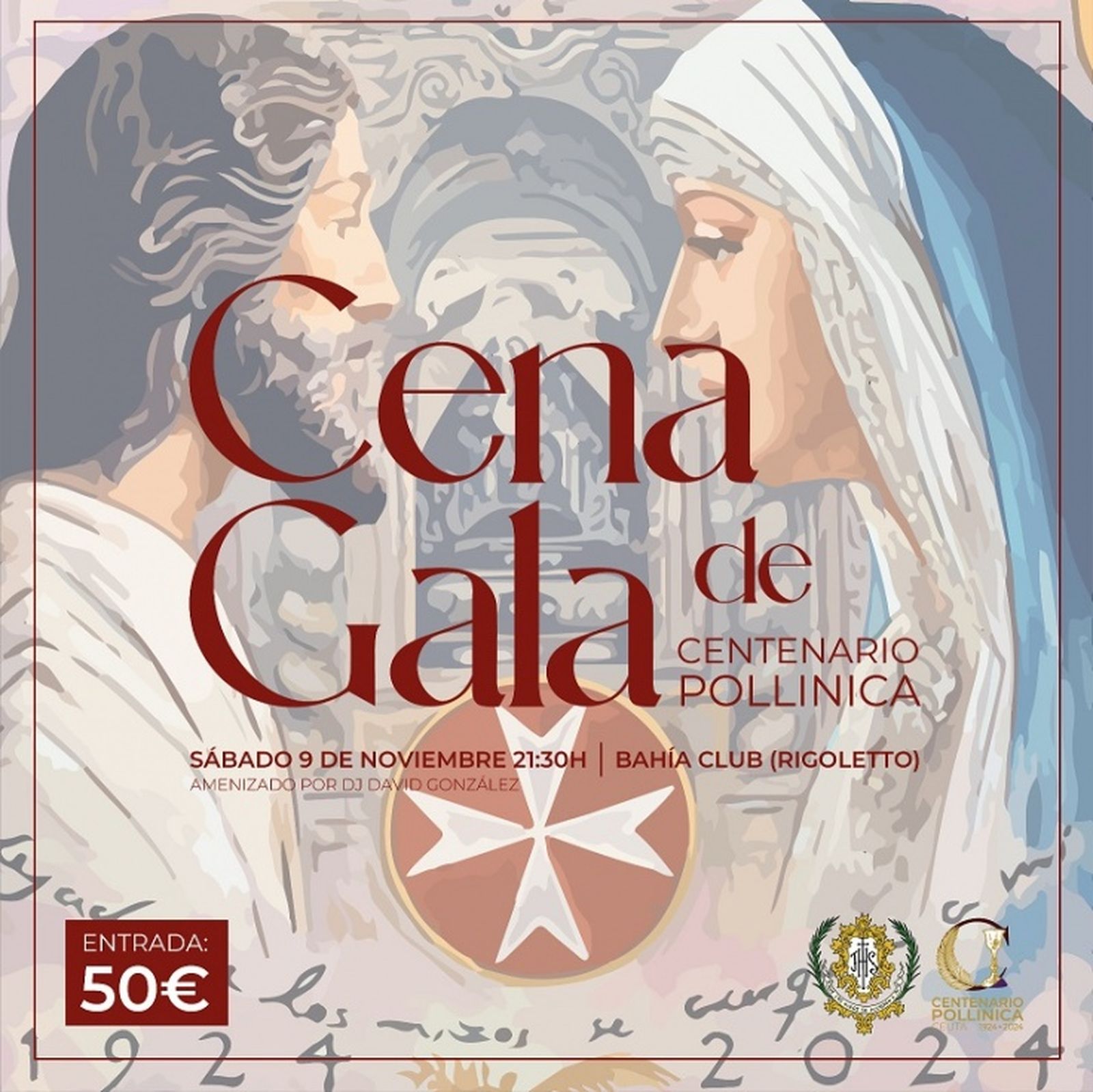 Cartel Cena de Gala Centenario Pollinica | FOTO CEDIDA