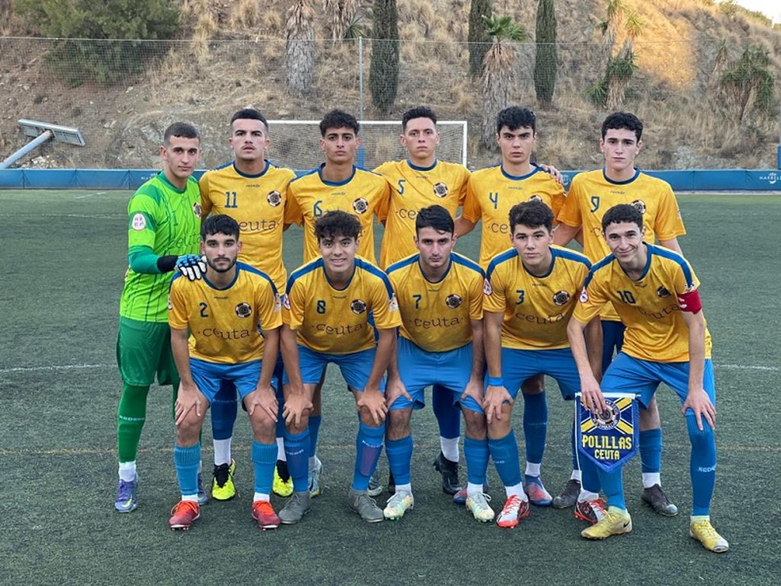 El once inicial ceutí este sábado en Marbella. / FOTO CEDIDA