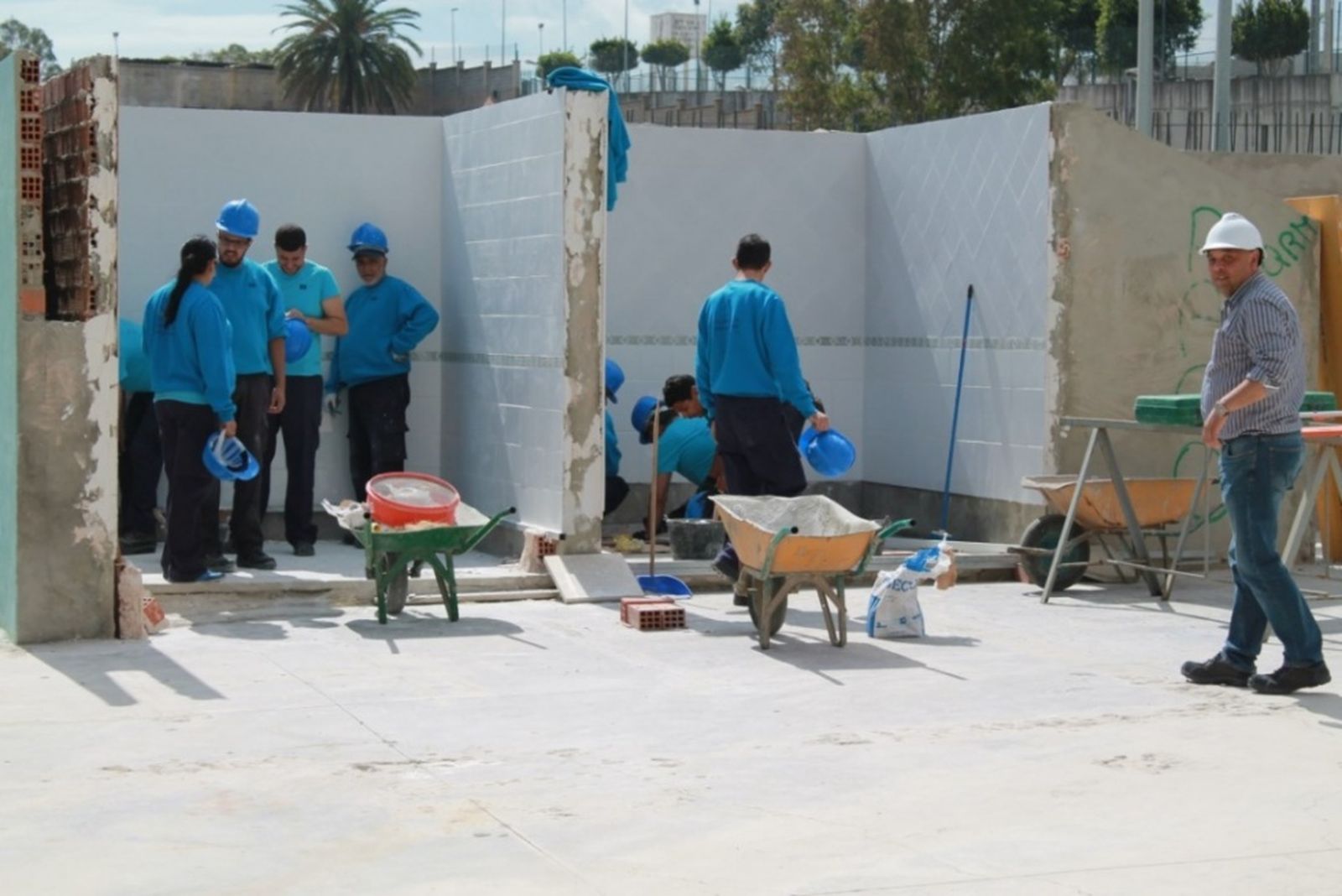 Formación de la Escuela de la Construcción de Ceuta. / FOTO EL PUEBLO