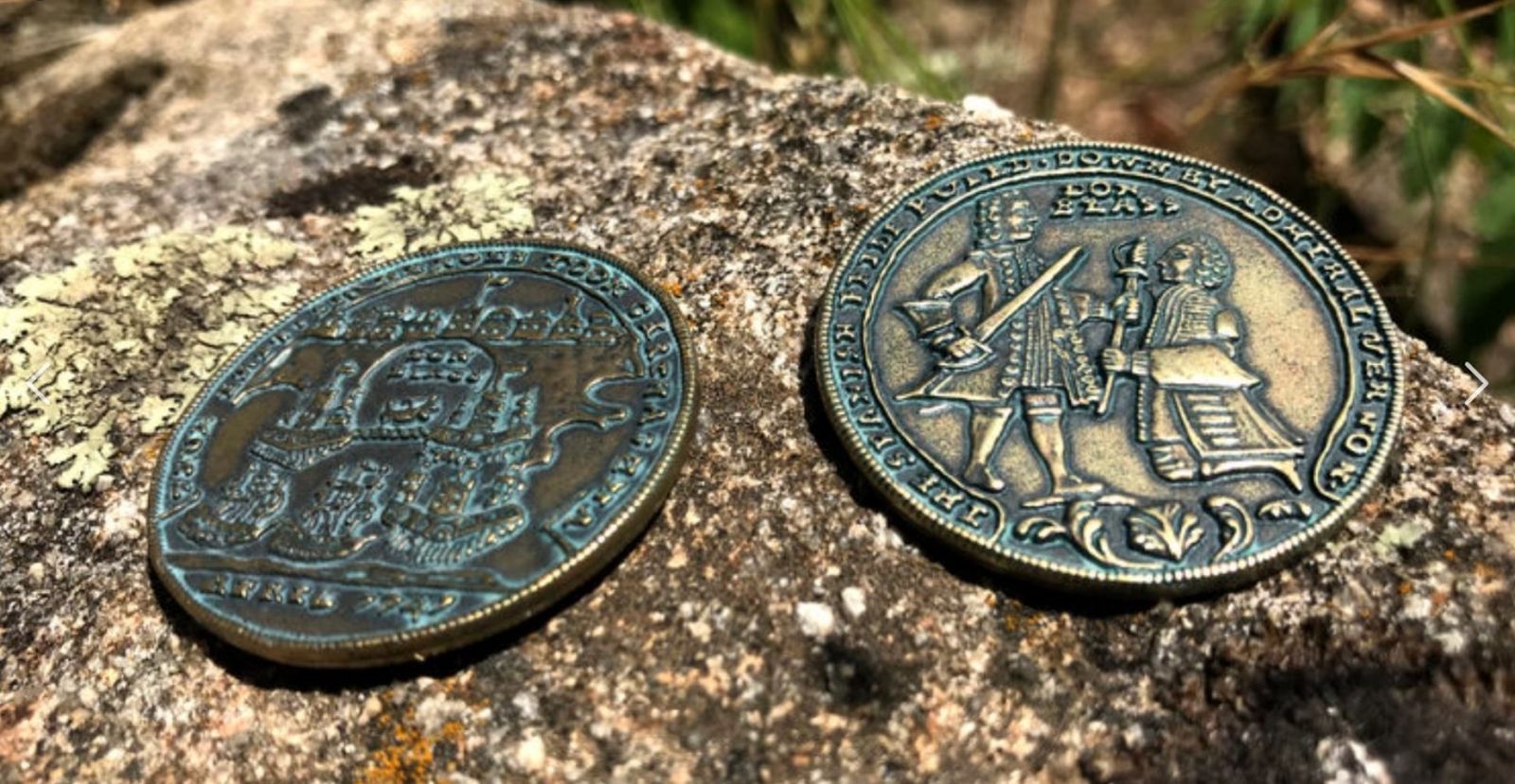 Monedas acuñadas con la falsa rendición de Blas de Lezo.  / FOTO CEDIDA