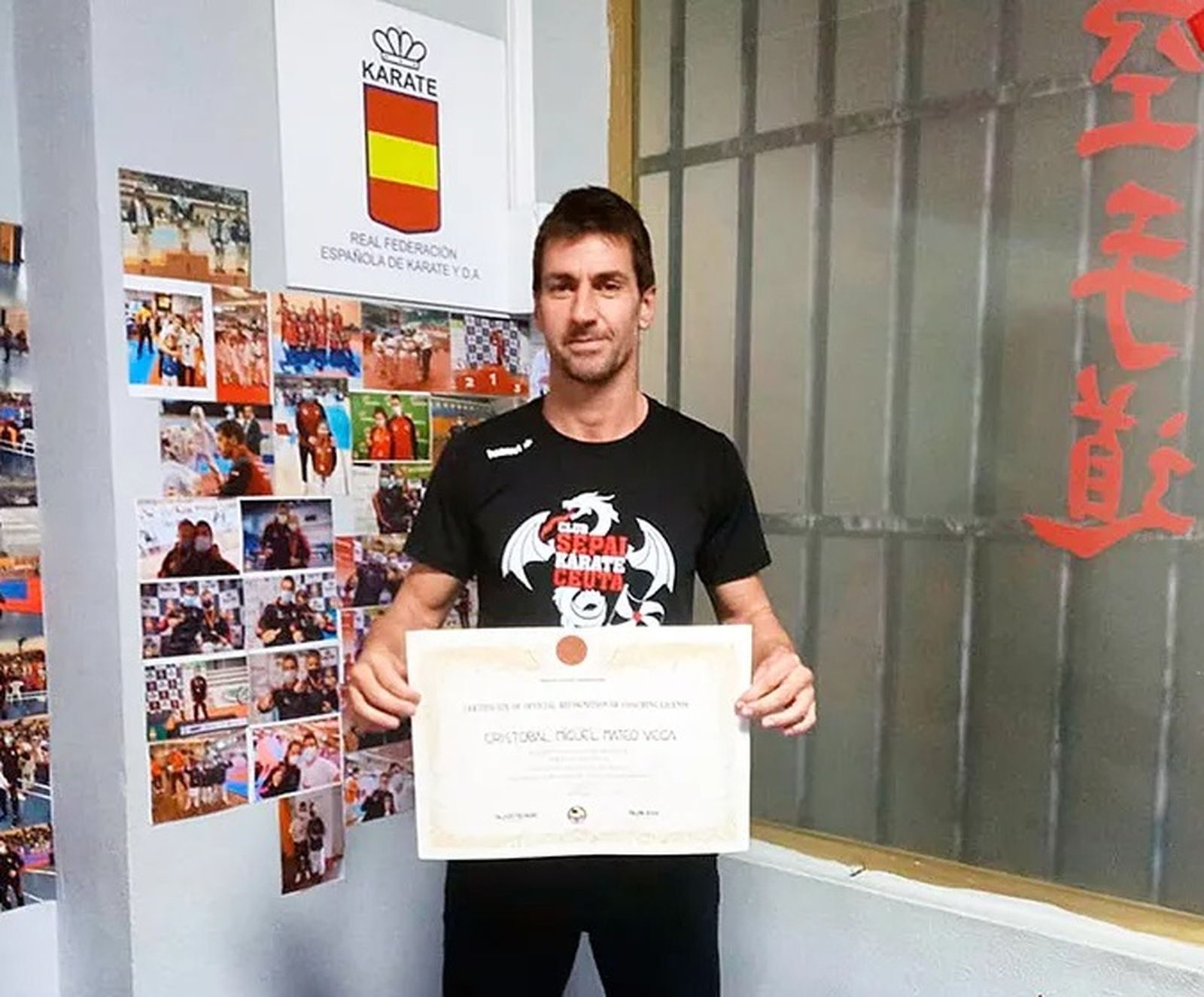 Cristóbal aprobó el examen de nivel el pasado 6 de junio. / FOTO CEDIDA