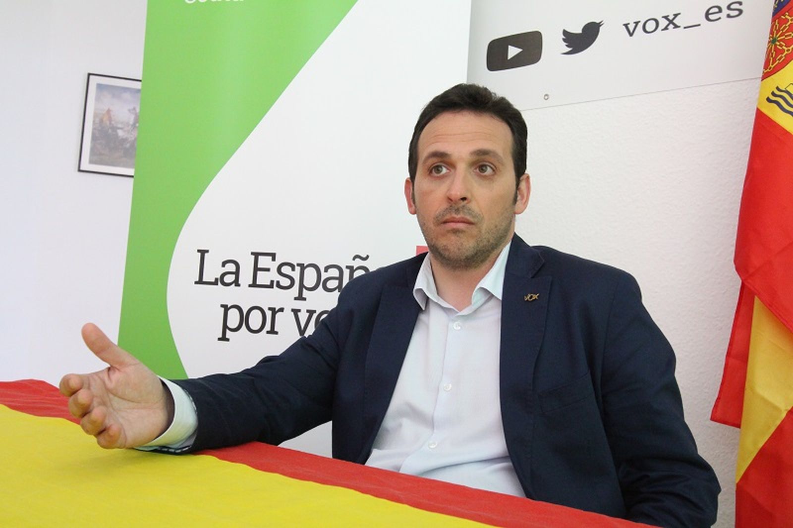 El presidente de Vox Ceuta, Juan Sergio Redondo./FOTO EL PUEBLO