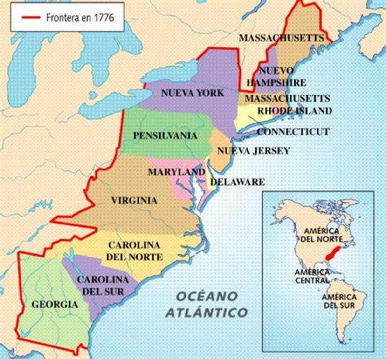 Las trece colonias. / FOTO CEDIDA