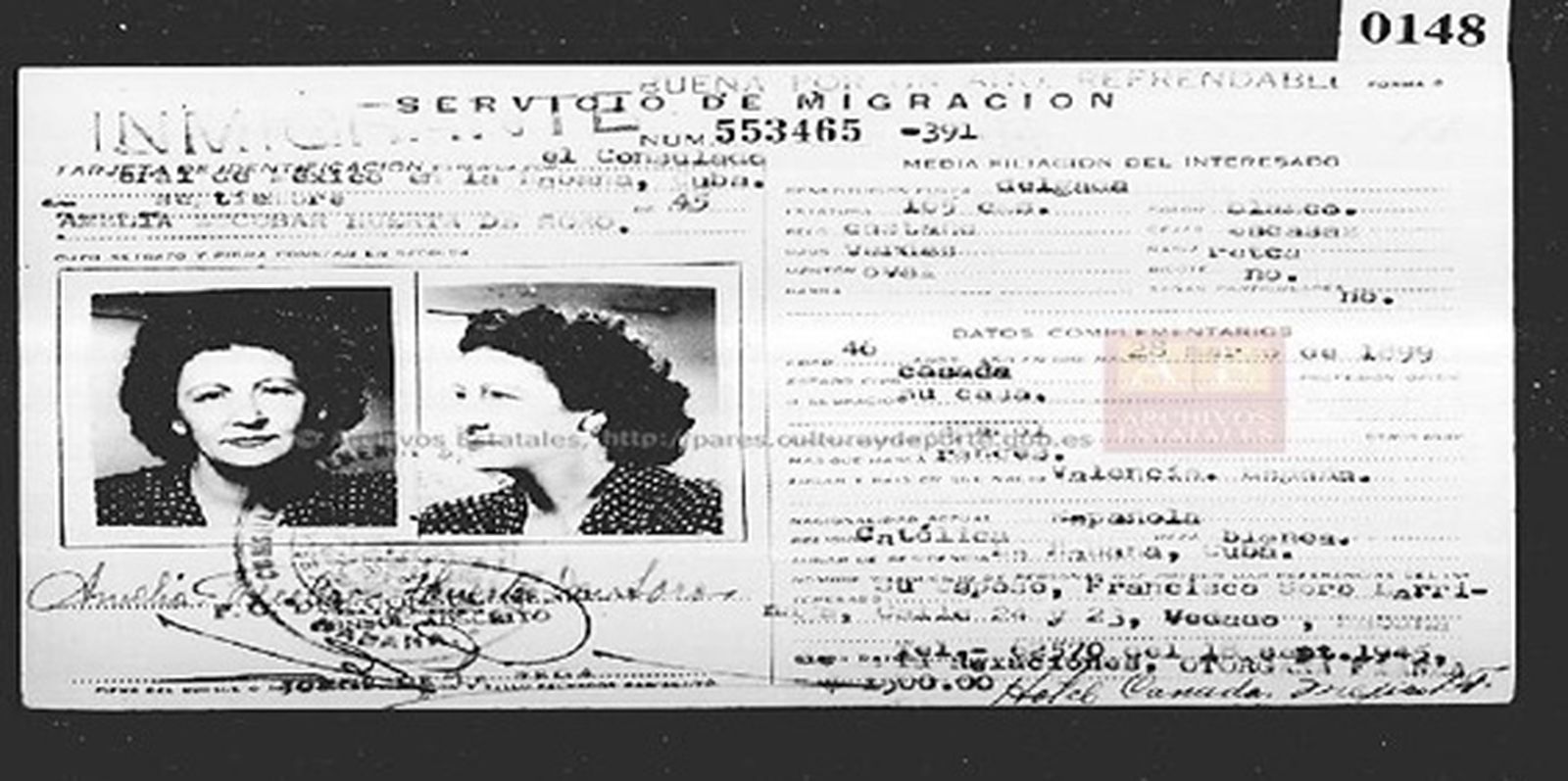 Documento de Amelia Escobar Huerta. / FOTO CEDIDA