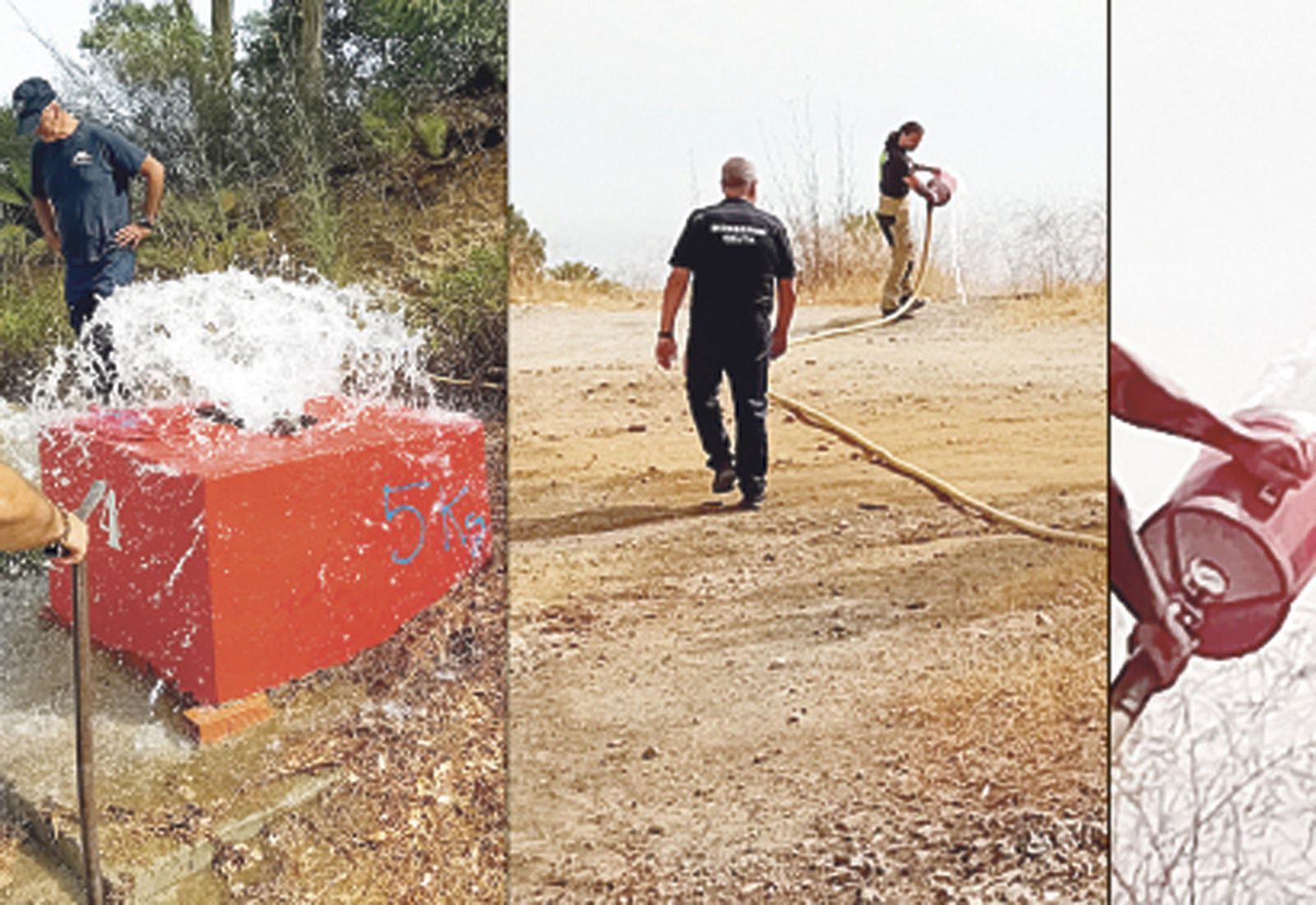 Culminación del anillo de hidrantes para la realización de red forestal contra incendios. / FOTO E.P.