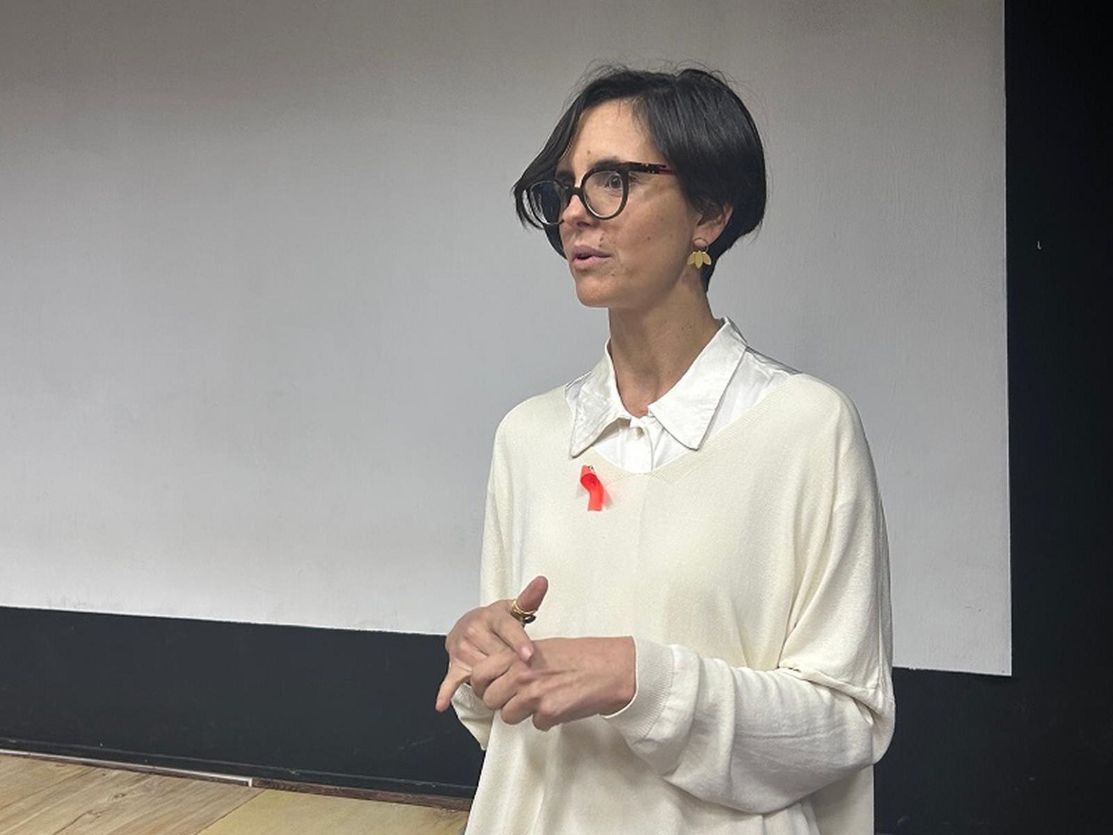 La psiquiatra de Ceuta dedicada a la atención infanto-juvenil, Isabel Valriberas, este lunes en el Congreso de TDAH. / FOTO G.S.