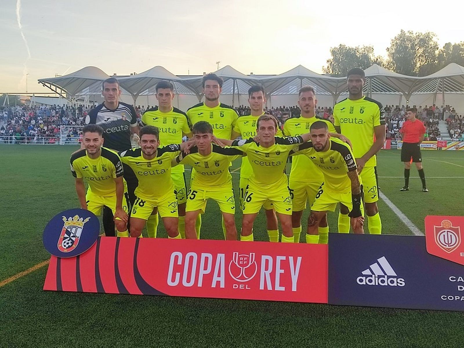 El equipo ceutí, este sábado en el 'San Juan Bosco'. / FOTO AD CEUTA FC