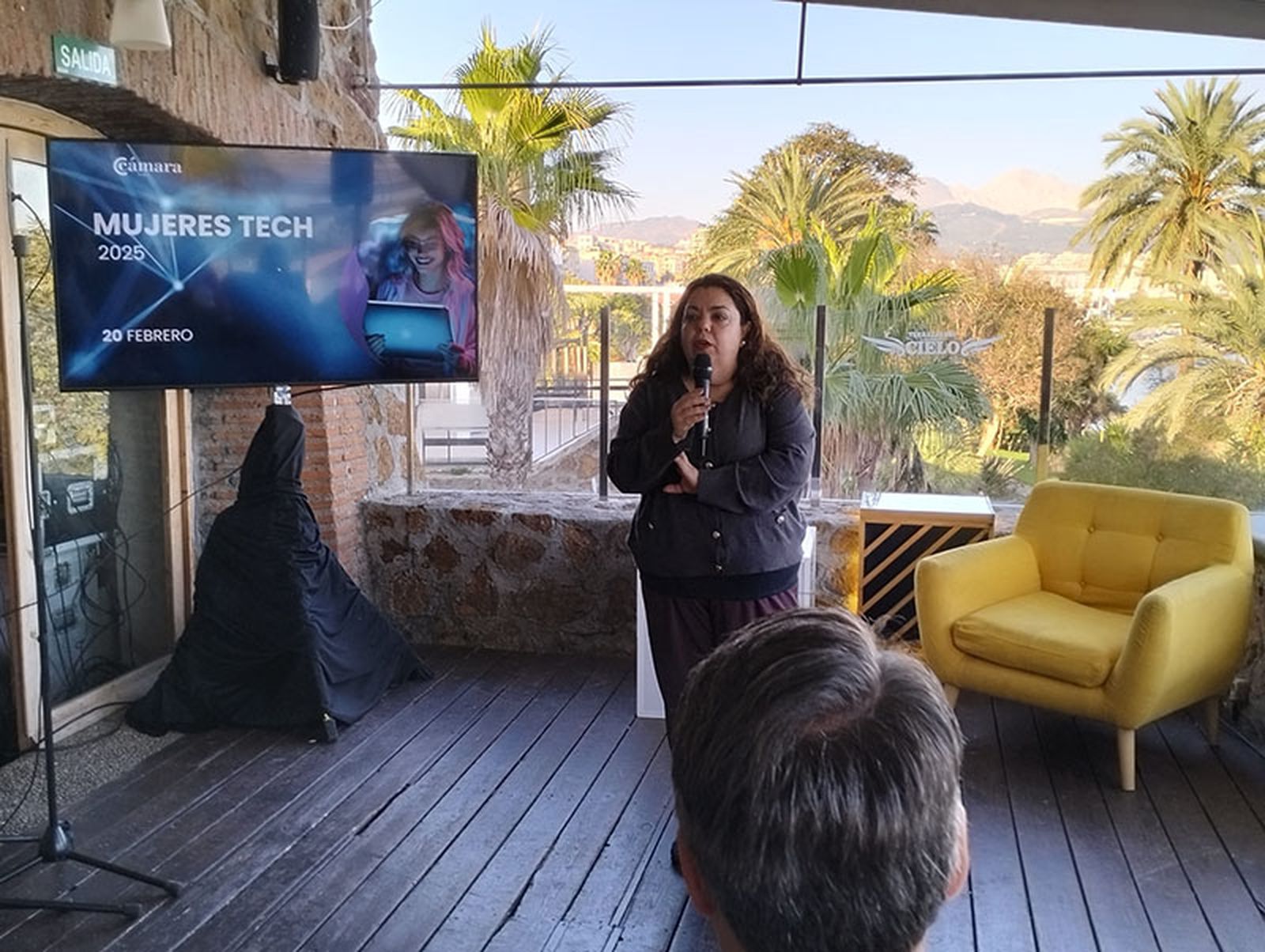 La delegada del Gobierno, Cristina Pérez, durante su intervención/FOTO EL PUEBLO
