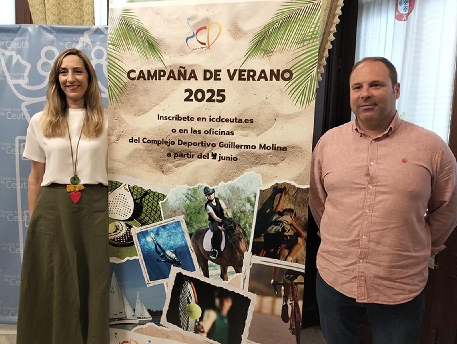 La gerente del ICD, Araceli García, y el director general de Deportes, Sergio Aguilera/FOTO EL PUEBLO