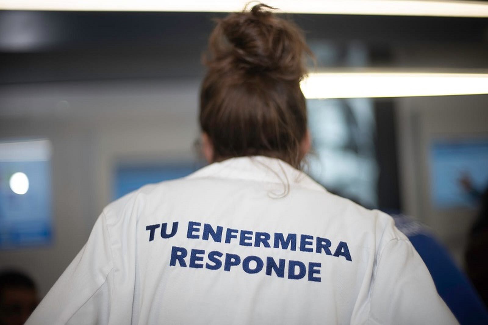 Una profesional, en una actividad organizada por el Colegio de Enfermería/FOTO CEDIDA