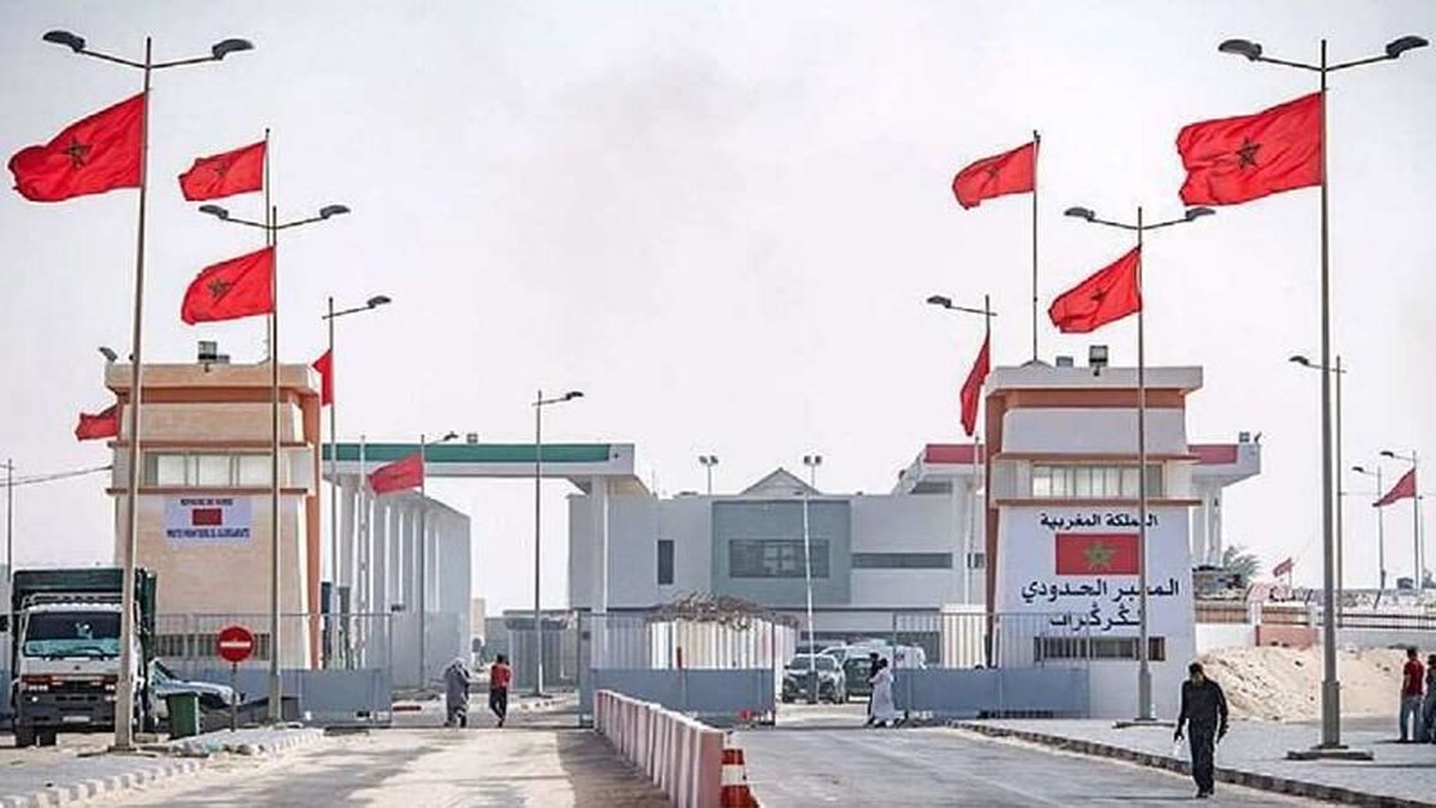 Puesto fronterizo entre Marruecos y Mauritania en Guerguerat, situado en el Sáhara Occidental./ FOTO CEDIDA