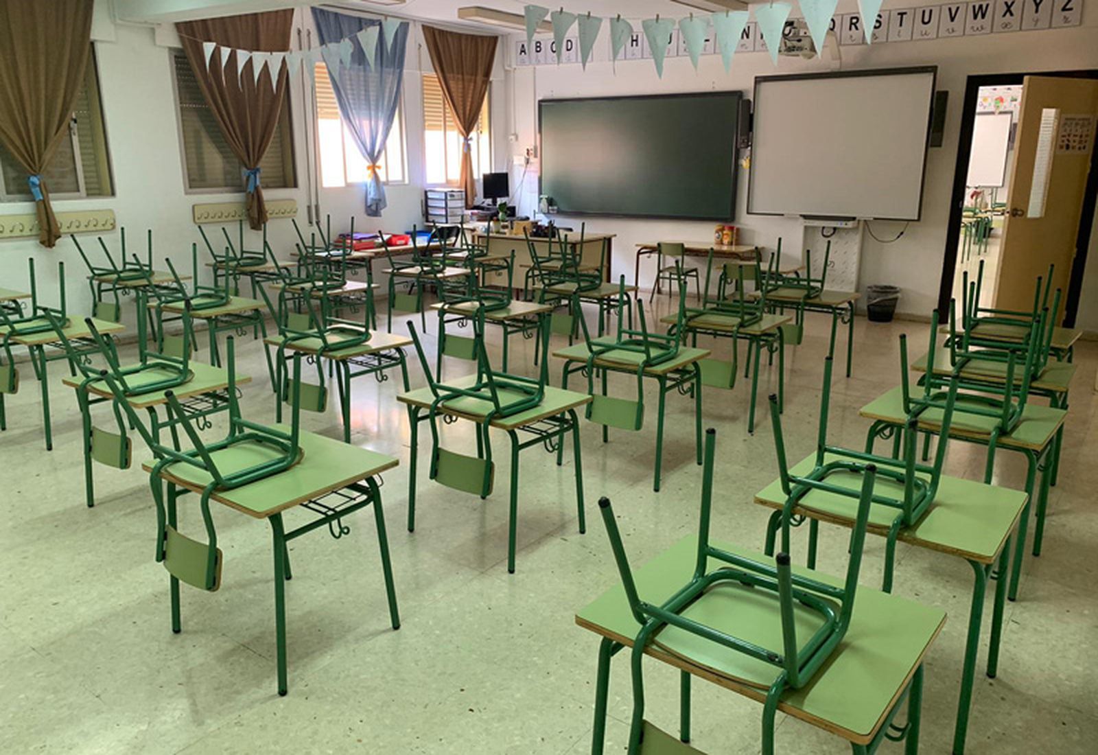 Aula de un centro escolar ceutí/FOTO EL PUEBLO