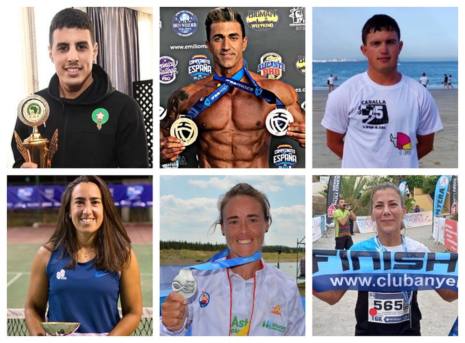 Los aspirantes a los premios masculino y femenino.