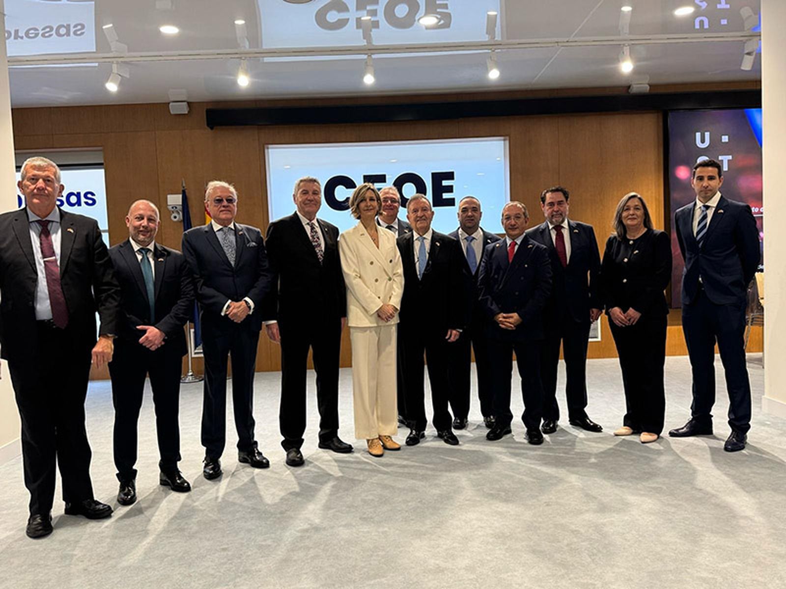 La delegación de empresarios ceutíes y melillenses, en la sede de la CEOE/FOTO CEDIDA