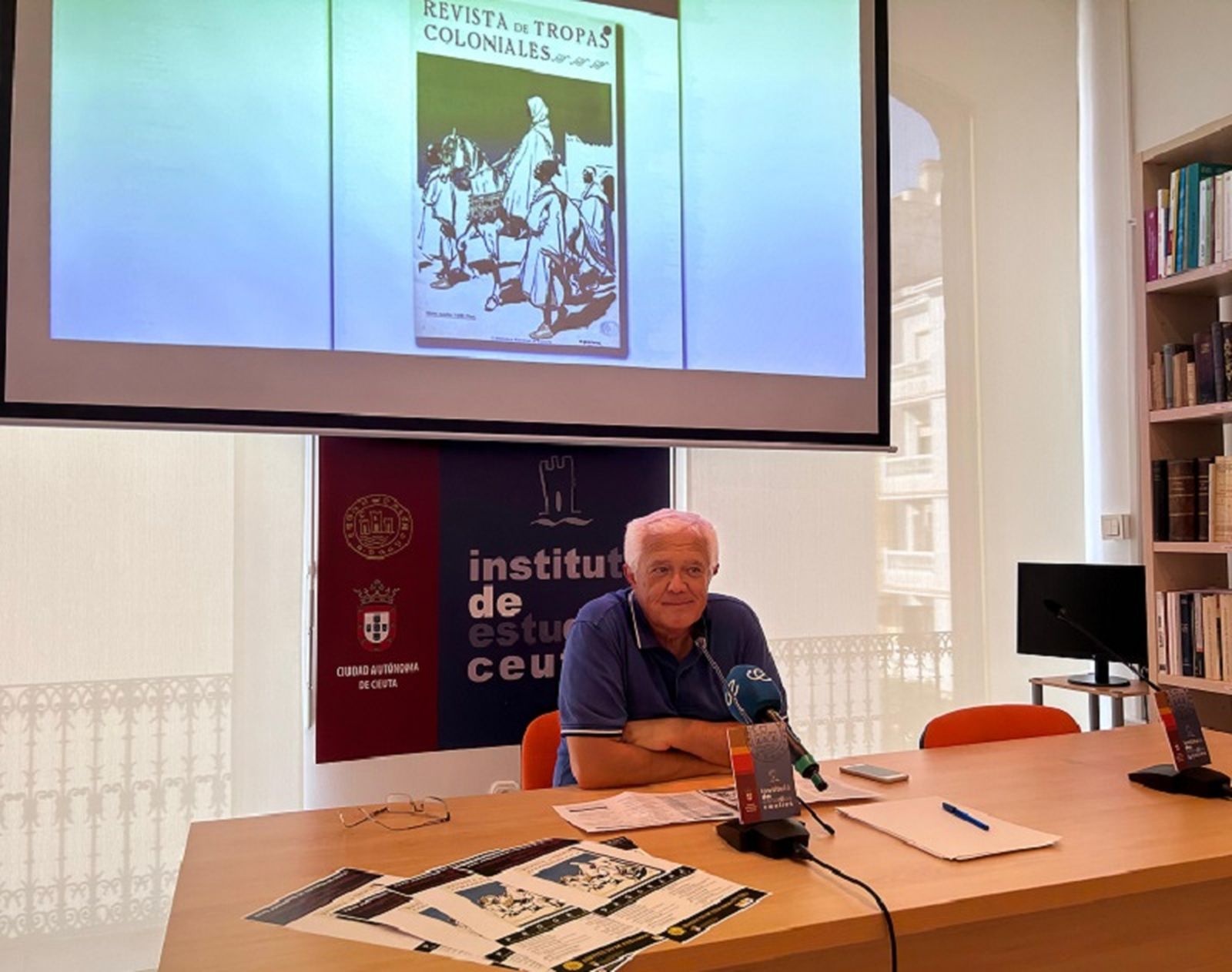 José Antonio Alarcón Caballero, director de la Biblioteca Pública del Estado en Ceuta y del IEC. / FOTO E.A.Z.