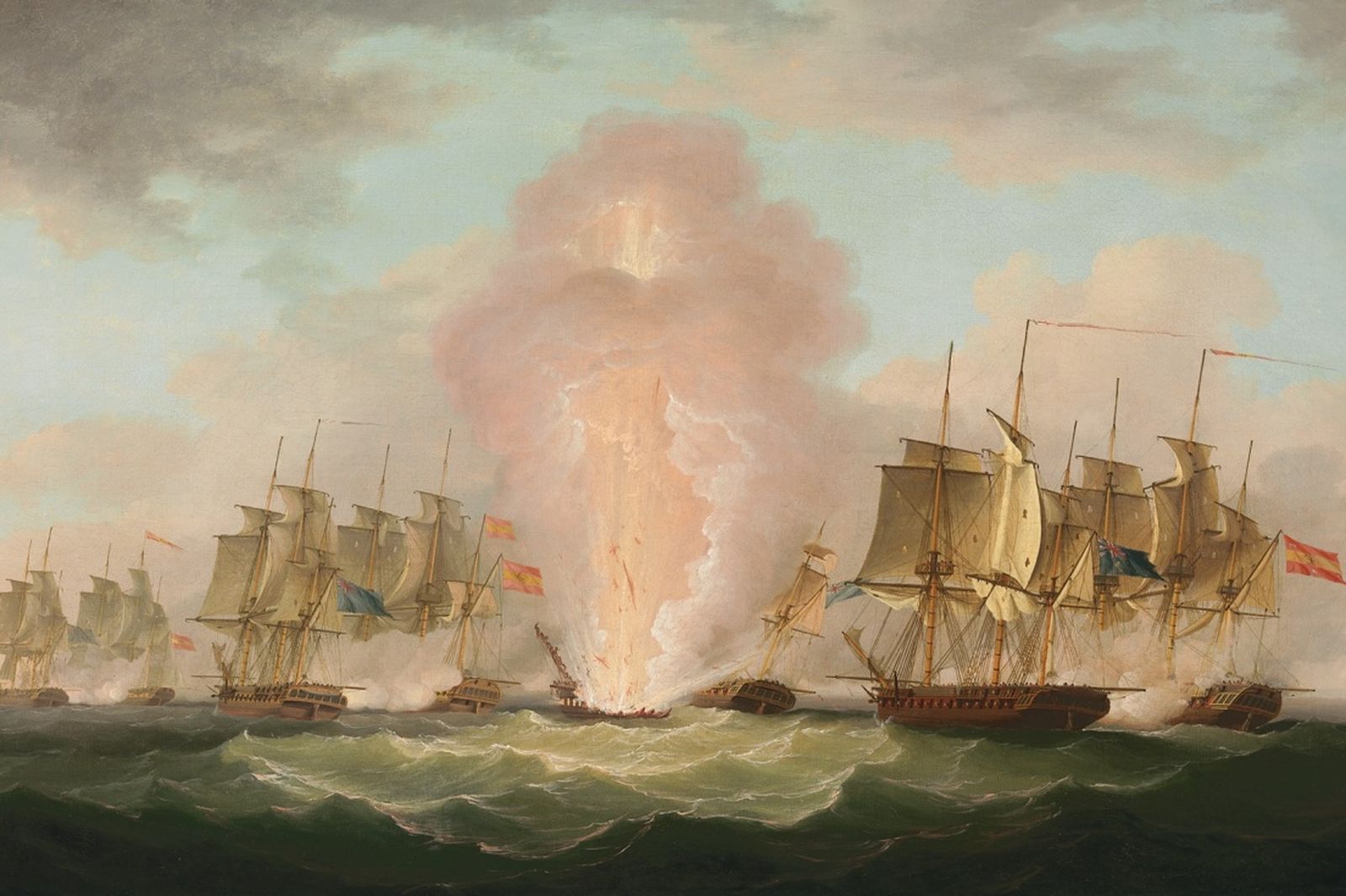 La explosión de la fragata Nuestra Señora de las Mercedes, 5 de octubre de 1804. / FOTO CEDIDA